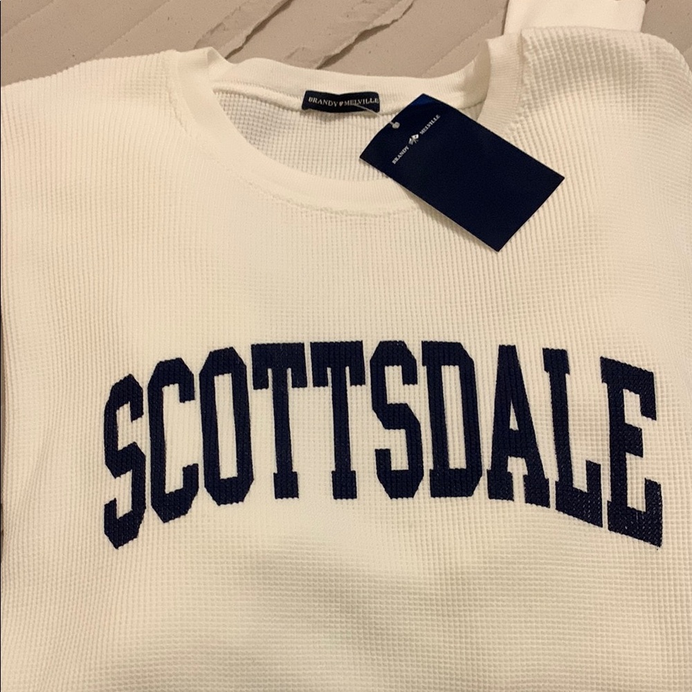 Brandy Melville Cream Scottsdale Knit Top